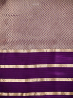 Purple Boota Organza Handloom Banarasi Saree - Sacred Weaves