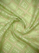 Sea Green Zari Cotton Saree - Sacred Weaves