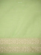 Sea Green Zari Cotton Saree - Sacred Weaves