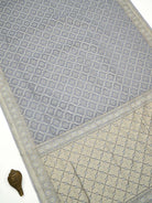 Light Grey Zari Cotton Saree - Sacred Weaves