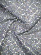 Light Grey Zari Cotton Saree - Sacred Weaves
