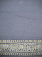 Light Grey Zari Cotton Saree - Sacred Weaves