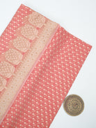 Pastel Peach Zari Cotton Saree - Sacred Weaves