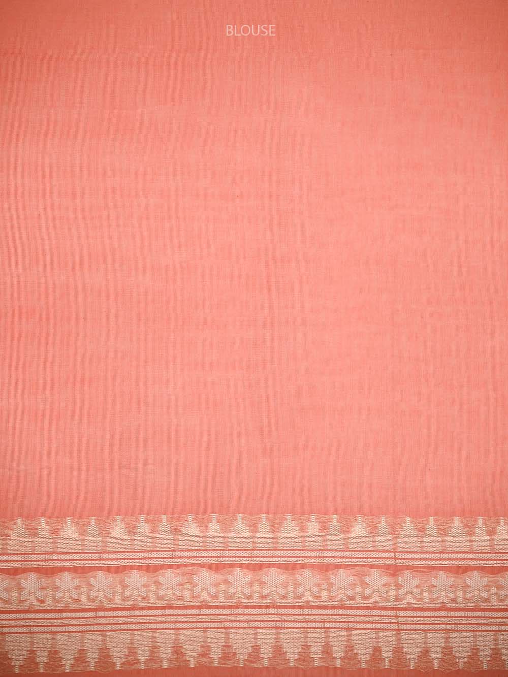 Pastel Pink Zari Cotton Saree - Sacred Weaves