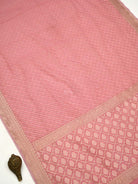 Pastel Pink Zari Cotton Saree - Sacred Weaves