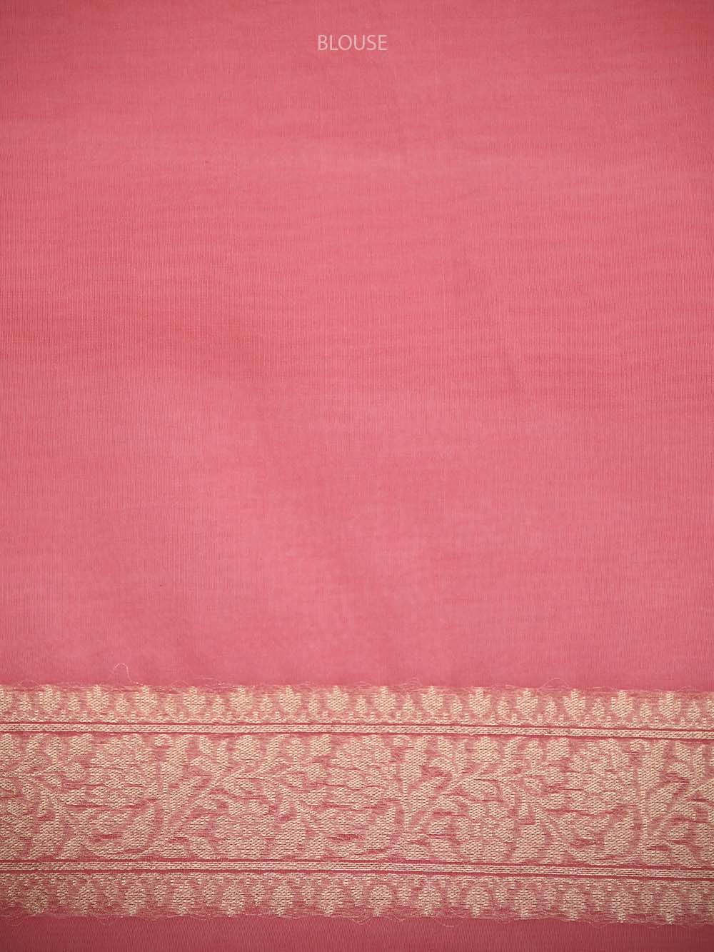 Pastel Pink Zari Cotton Saree - Sacred Weaves