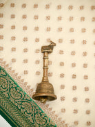 Green Jaal Crepe Silk Handloom Banarasi Suit - Sacred Weaves