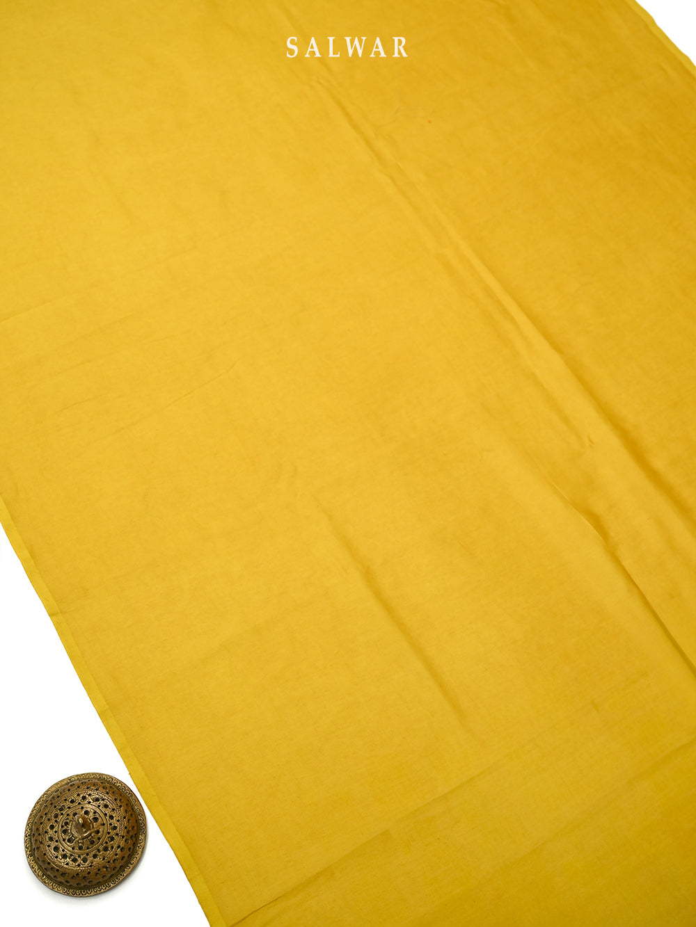 Yellow Printed Chanderi Silk Handloom Banarasi Suit - Sacred Weaves