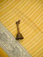 Yellow Printed Chanderi Silk Handloom Banarasi Suit - Sacred Weaves