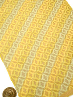 Yellow Booti Cotton Silk Handloom Banarasi Suit - Sacred Weaves