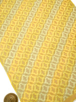 Yellow Booti Cotton Silk Handloom Banarasi Suit
