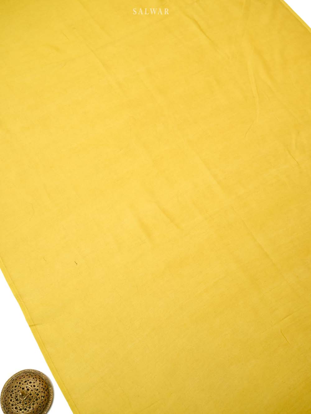 Yellow Booti Cotton Silk Handloom Banarasi Suit - Sacred Weaves
