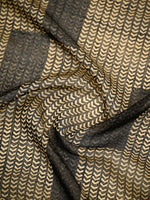 Black Printed Chanderi Silk Handloom Banarasi Suit - Sacred Weaves