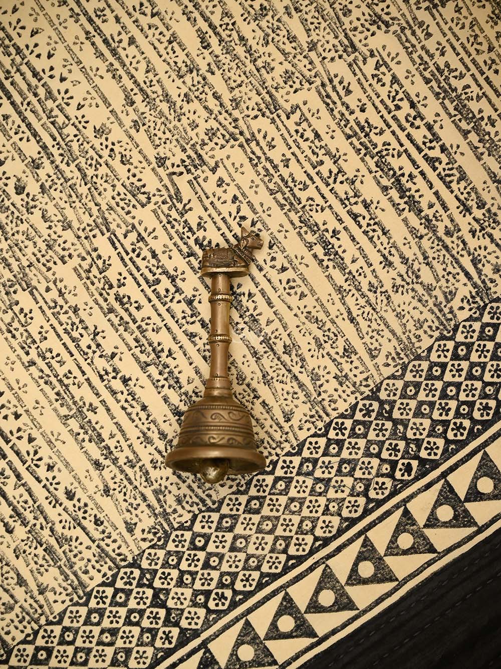 Black Printed Chanderi Silk Handloom Banarasi Suit - Sacred Weaves