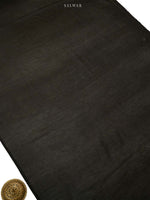 Black Printed Chanderi Silk Handloom Banarasi Suit - Sacred Weaves