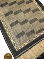 Black Printed Chanderi Silk Handloom Banarasi Suit - Sacred Weaves