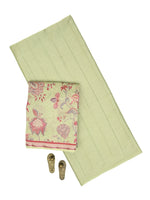 Pista Green Chanderi Silk Handloom Banarasi Suit - Sacred Weaves