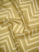 Beige Printed Chanderi Silk Handloom Banarasi Suit - Sacred Weaves