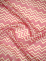 Pink Printed Chanderi Silk Handloom Banarasi Suit - Sacred Weaves