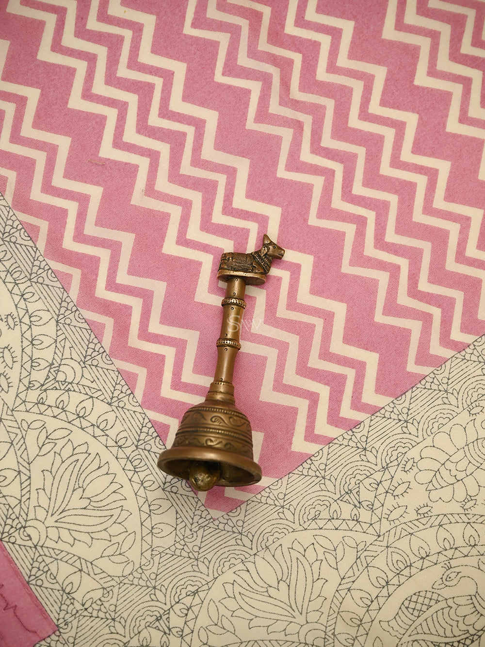 Pink Printed Chanderi Silk Handloom Banarasi Suit - Sacred Weaves