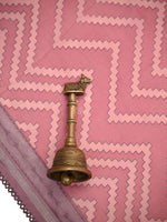 Pink Printed Chanderi Silk Handloom Banarasi Suit - Sacred Weaves