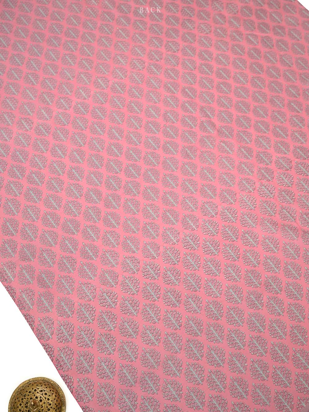 Pink Printed Chanderi Silk Handloom Banarasi Suit
