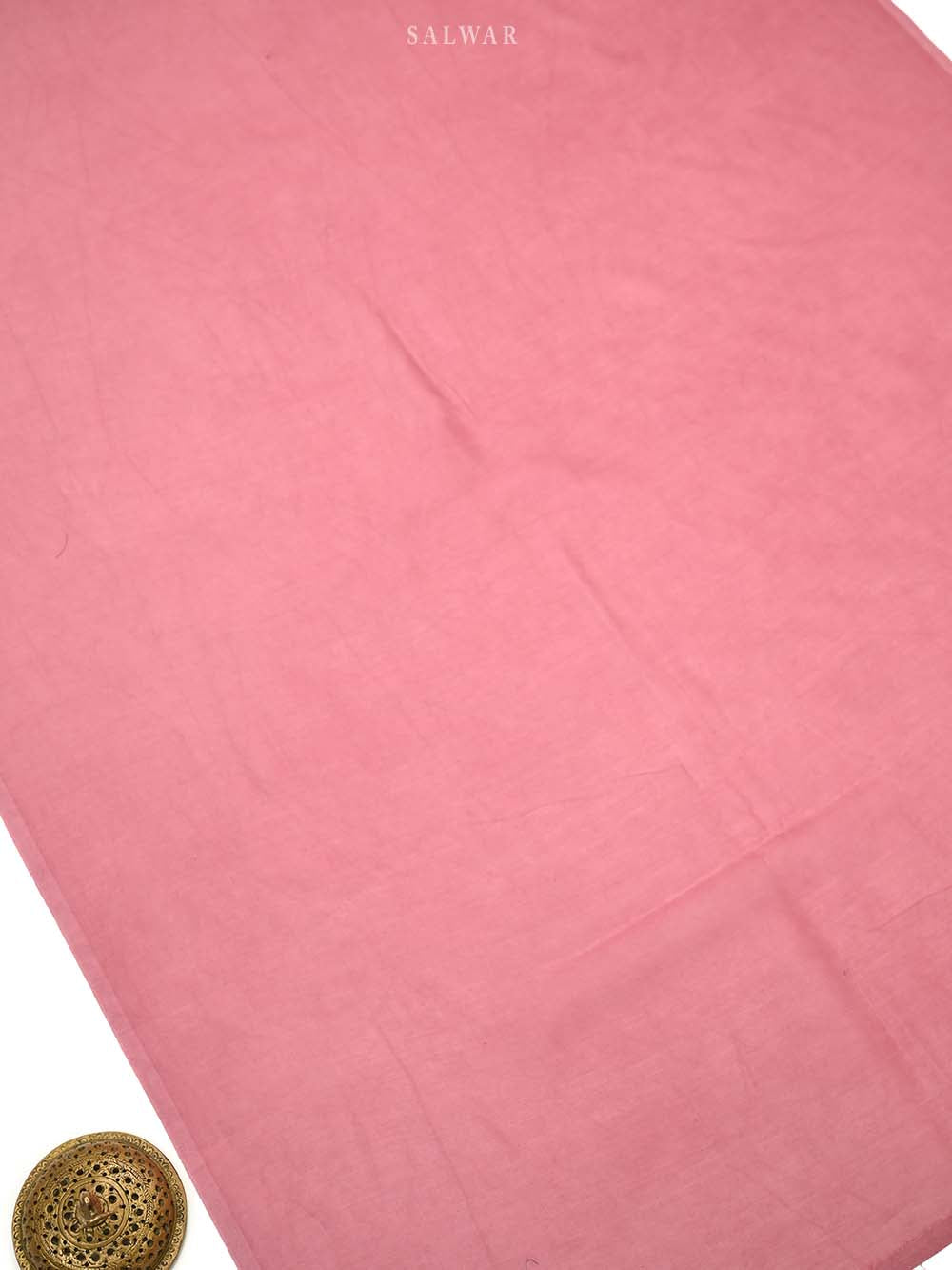 Pink Printed Chanderi Silk Handloom Banarasi Suit - Sacred Weaves