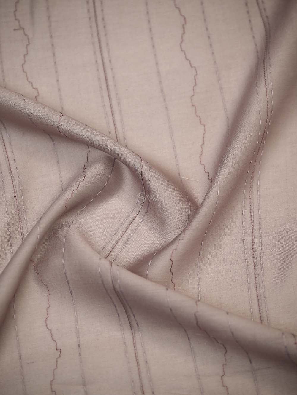 Pastel Purple Chanderi Silk Handloom Banarasi Suit