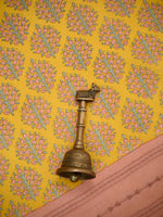 Yellow Printed Chanderi Silk Handloom Banarasi Suit - Sacred Weaves