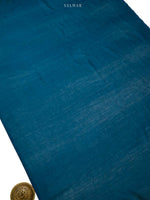 Midnight Blue Printed Cotton Silk Handloom Banarasi Suit