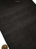 Black Printed Chanderi Silk Handloom Banarasi Suit - Sacred Weaves