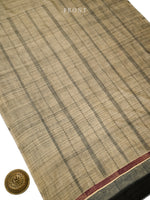 Black Printed Cotton Silk Handloom Banarasi Suit - Sacred Weaves