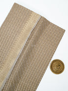 Light Brown Zari Cotton Saree - Sacred Weaves