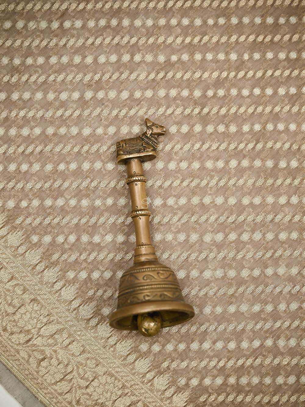 Light Brown Zari Cotton Saree - Sacred Weaves