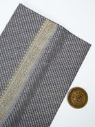 Blue Grey Zari Cotton Saree - Sacred Weaves