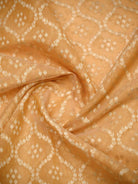 Pastel Orange Zari Cotton Saree - Sacred Weaves