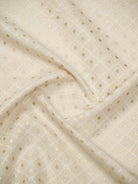 Off White Booti Cotton Silk Handloom Banarasi Suit - Sacred Weaves