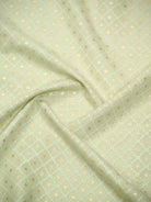Mint Green Booti Cotton Silk Handloom Banarasi Suit - Sacred Weaves