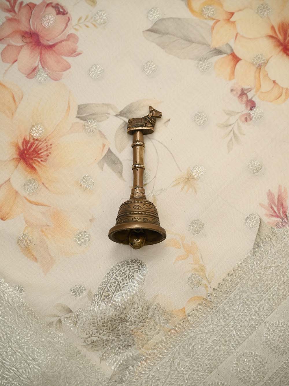 Cream Cotton Silk Handloom Banarasi Suit