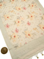 Cream Cotton Silk Handloom Banarasi Suit