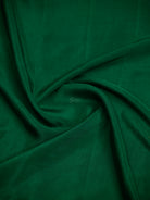 Bottle Green Plain Crepe Silk Handloom Banarasi Saree - Sacred Weaves