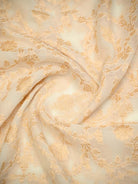 Cream Jaal Khaddi Georgette Handloom Banarasi Saree - Sacred Weaves