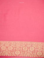 Pastel Pink Jaal Khaddi Georgette Handloom Banarasi Saree - Sacred Weaves