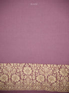 Lilac Jaal Khaddi Georgette Handloom Banarasi Saree - Sacred Weaves