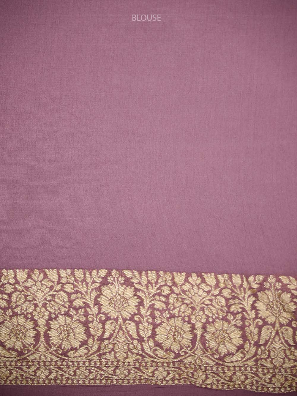 Lilac Jaal Khaddi Georgette Handloom Banarasi Saree - Sacred Weaves