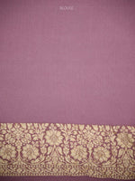 Lilac Jaal Khaddi Georgette Handloom Banarasi Saree - Sacred Weaves