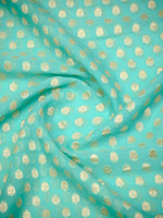 Sea Green Booti Khaddi Georgette Handloom Banarasi Saree - Sacred Weaves