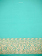 Sea Green Booti Khaddi Georgette Handloom Banarasi Saree - Sacred Weaves