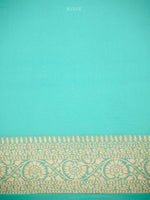 Sea Green Booti Khaddi Georgette Handloom Banarasi Saree - Sacred Weaves