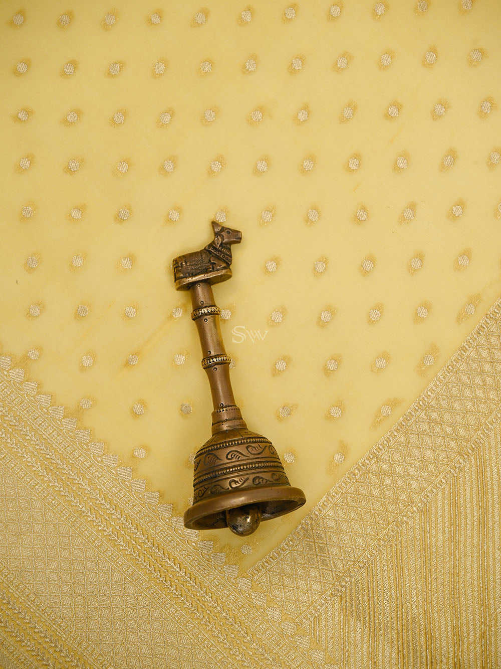 Yellow Jaal Khaddi Georgette Handloom Banarasi Suit - Sacred Weaves